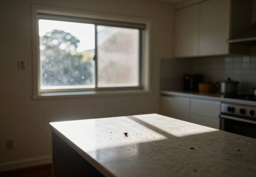 Bed bugs hiding in furniture seams in a Toongabbie apartment